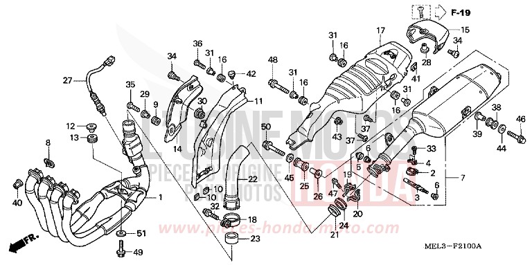 EXHAUST MUFFLER (CBR1000RR4/5) for CBR1000RR Fireblade PEARL FADELESS WHITE (NH341KB) from 2004
